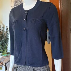 NWT Jessica size small Navy Button-Up Cardigan